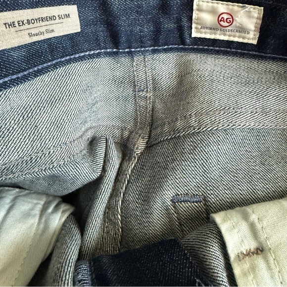 Ag Adriano Goldschmied The Ex-Boyfriend Slouchy Slim Distressed Jeans Size 25R - Picture 6 of 7
